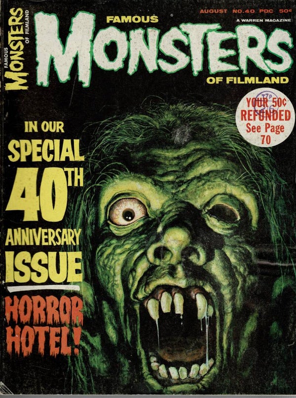 FAMOUS MONSTERS OF FILMLAND US MAGAZINE NO 40 August 1966  BUY VINTAGE BACK ISSUE MAGAZINES TILLEYS