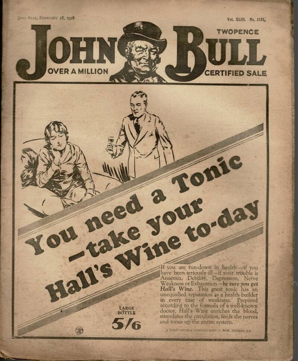 JOHN BULL UK MAGAZINE February 18th 1928 VINTAGE MAGAZINE BACK ISSUE TILLEYS