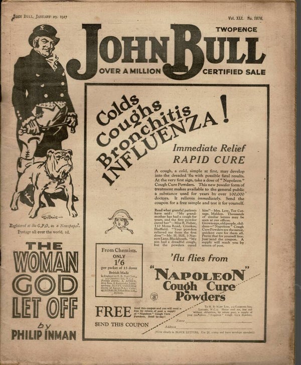 JOHN BULL UK MAGAZINE January 29th 1927 VINTAGE MAGAZINE BACK ISSUE TILLEYS