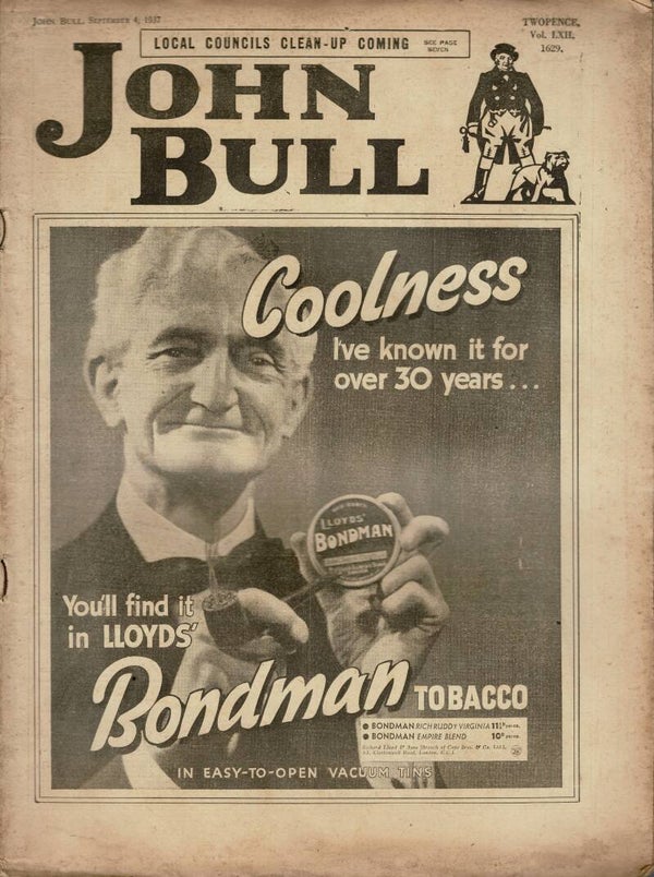 JOHN BULL UK MAGAZINE September 4th 1937 VINTAGE MAGAZINE BACK ISSUE TILLEYS