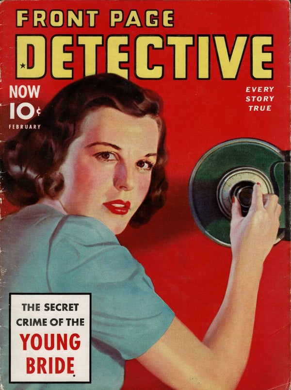 FRONT PAGE  DETECTIVE US MAGAZINE February 1939 VINTAGE MAGAZINE BACK ISSUE FROM TILLEYS