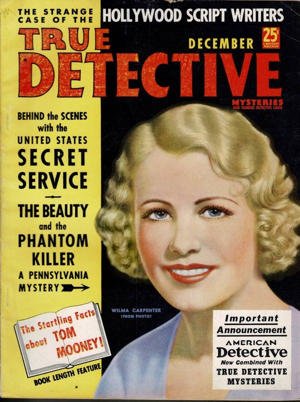 TRUE DETECTIVE US MAGAZINE December 1938 VINTAGE MAGAZINE BACK ISSUE FROM TILLEYS