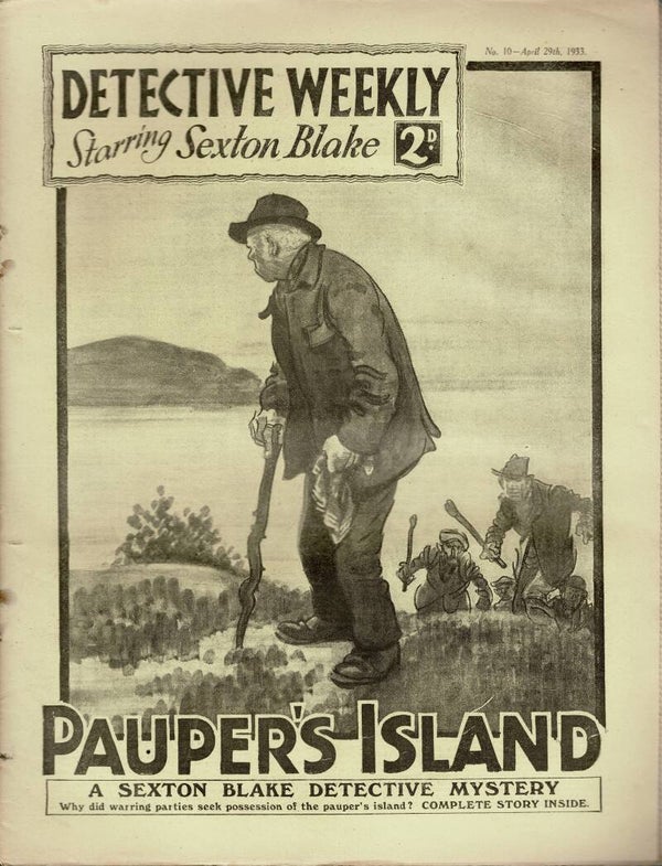 DETECTIVE  WEEKLY UK MAGAZINE SEXTON BLAKE NO 10 April  29th 1933 VINTAGE MAGAZINE BACK ISSUE FROM TILLEYS