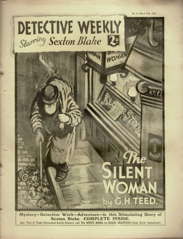 DETECTIVE  WEEKLY UK MAGAZINE SEXTON BLAKE NO 3 March 11th 1933 VINTAGE MAGAZINE BACK ISSUE FROM TILLEYS