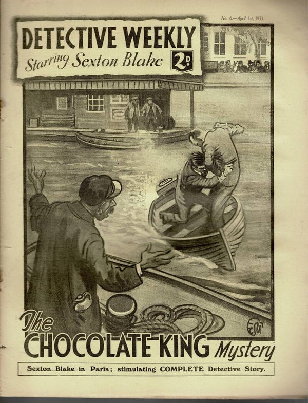 DETECTIVE  WEEKLY UK MAGAZINE SEXTON BLAKE NO 6 April  1st 1933 VINTAGE MAGAZINE BACK ISSUE FROM TILLEYS