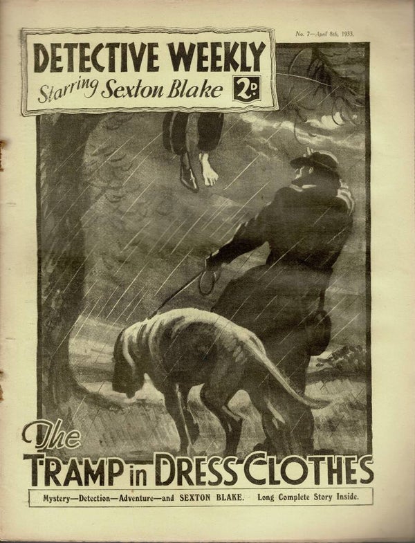 DETECTIVE  WEEKLY UK MAGAZINE SEXTON BLAKE NO 7 April  8th 1933 VINTAGE MAGAZINE BACK ISSUE FROM TILLEYS