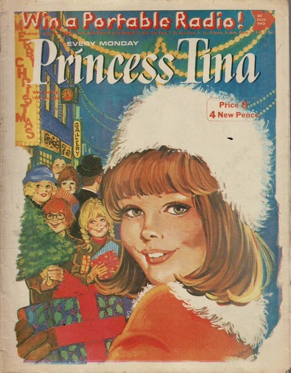 PRINCESS TINA UK COMIC 19TH December 1970  VINTAGE BACK ISSUE COMICS TILLEYS