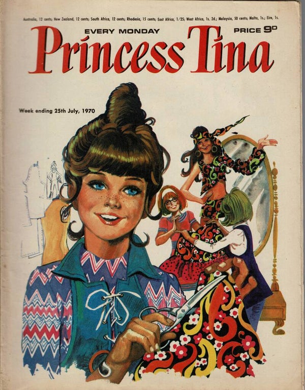 PRINCESS TINA UK COMIC 25TH July 1970  VINTAGE BACK ISSUE COMICS TILLEYS