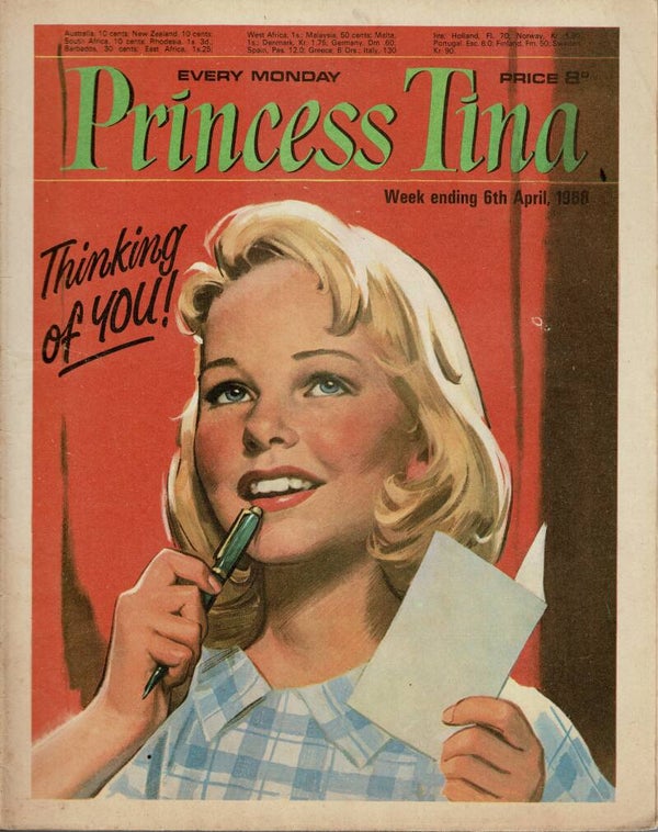 PRINCESS TINA UK COMIC 6TH April 1968  VINTAGE BACK ISSUE COMICS TILLEYS