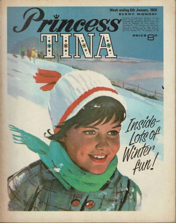 PRINCESS TINA UK COMIC 6TH January 1968  VINTAGE BACK ISSUE COMICS TILLEYS