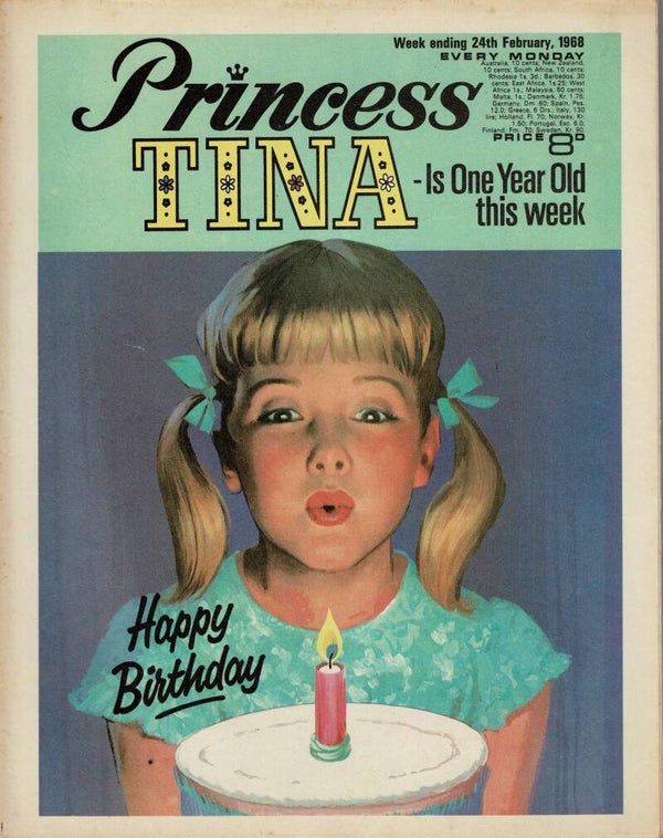 PRINCESS TINA UK COMIC 24TH February 1968  VINTAGE BACK ISSUE COMICS TILLEYS