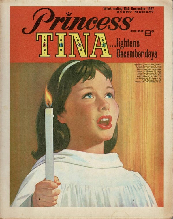 PRINCESS TINA UK COMIC 16TH December 1967  VINTAGE BACK ISSUE COMICS TILLEYS