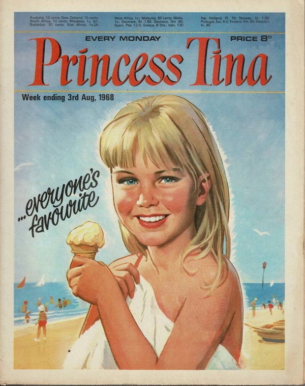 PRINCESS TINA UK COMIC 3RD August 1968  VINTAGE BACK ISSUE COMICS TILLEYS