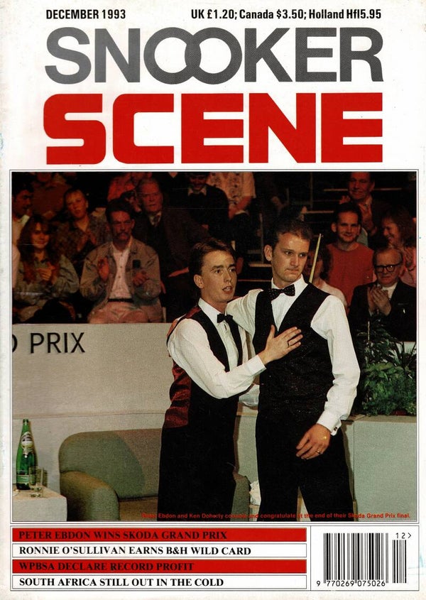 SNOOKER SCENE UK MAGAZINE December 1993 BUY VINTAGE BACK ISSUE MAGAZINES TILLEYS