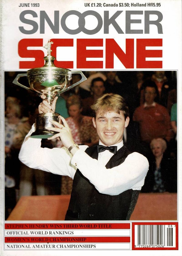 SNOOKER SCENE UK MAGAZINE June 1993 BUY VINTAGE BACK ISSUE MAGAZINES TILLEYS