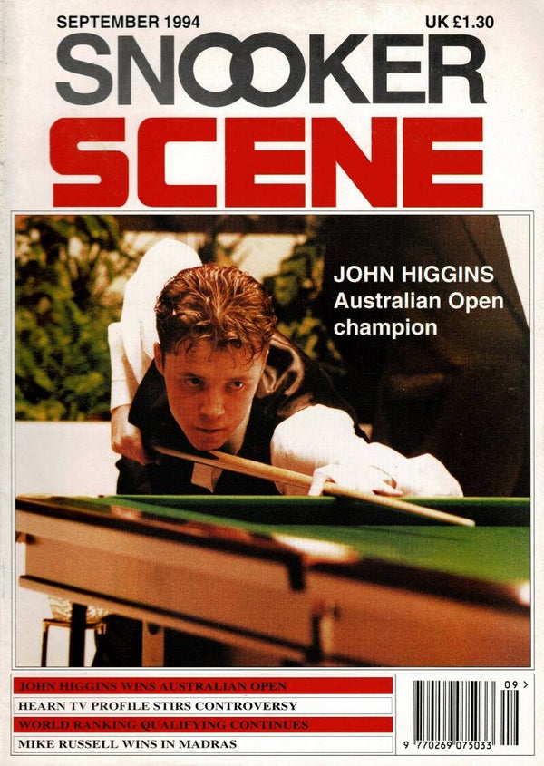 SNOOKER SCENE UK MAGAZINE September 1994 BUY VINTAGE BACK ISSUE MAGAZINES TILLEYS