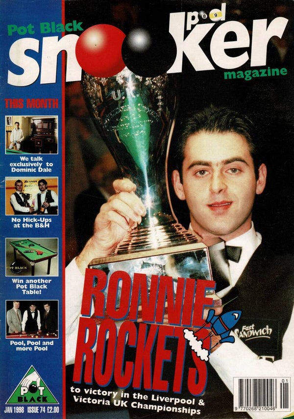 POT BLACK  UK SNOOKER MAGAZINE January 1998 BUY VINTAGE BACK ISSUE MAGAZINES TILLEYS