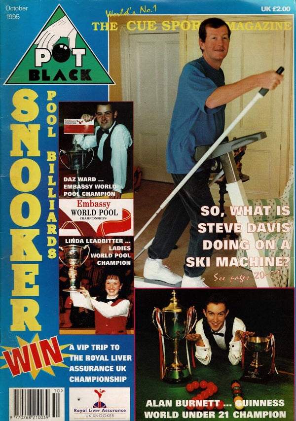 POT BLACK  UK SNOOKER MAGAZINE October 1995 BUY VINTAGE BACK ISSUE MAGAZINES TILLEYS