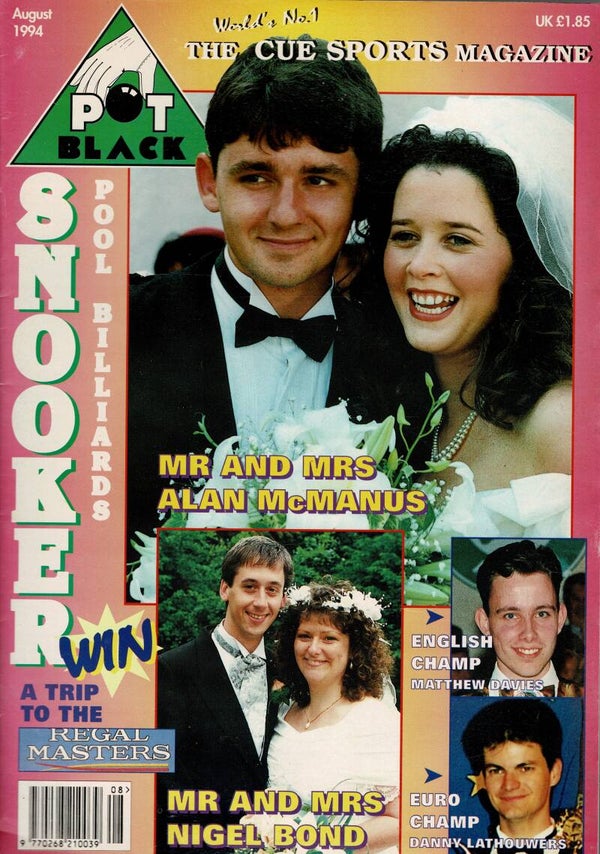 POT BLACK  UK SNOOKER MAGAZINE August 1994 BUY VINTAGE BACK ISSUE MAGAZINES TILLEYS