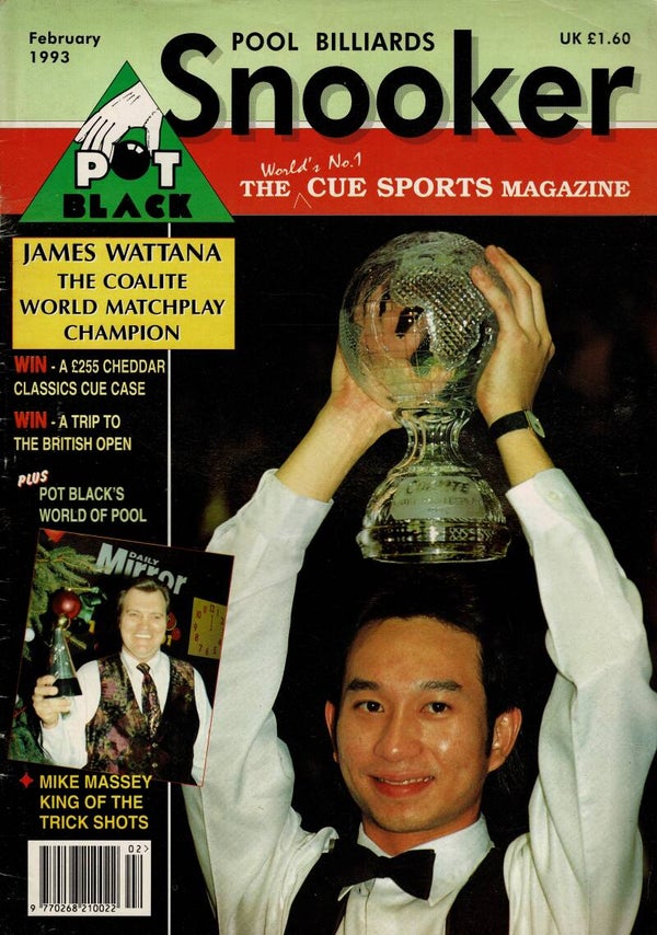 POT BLACK  UK SNOOKER MAGAZINE February 1993 BUY VINTAGE BACK ISSUE MAGAZINES TILLEYS