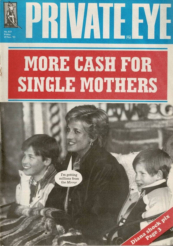 PRIVATE EYE UK MAGAZINE  NO 833 19TH November 1993 BUY VINTAGE BACK ISSUE MAGAZINES TILLEYS