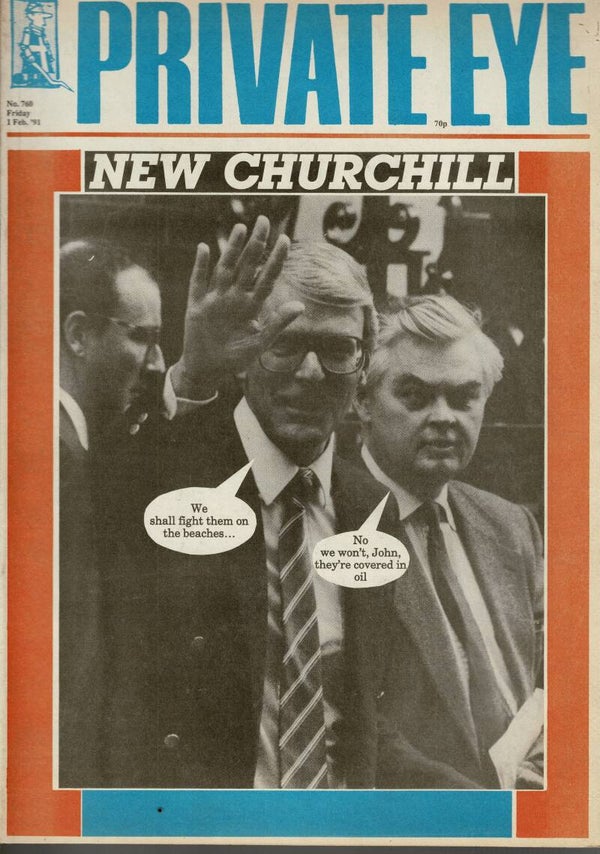 PRIVATE EYE UK MAGAZINE  NO 760 1ST February 1991 BUY VINTAGE BACK ISSUE MAGAZINES TILLEYS