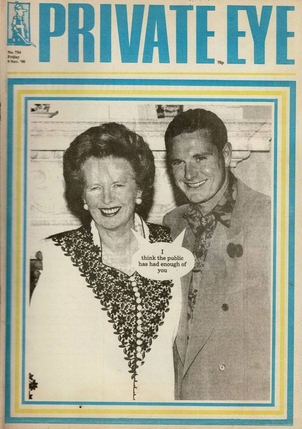 PRIVATE EYE UK MAGAZINE  NO 754 9TH November 1990 BUY VINTAGE BACK ISSUE MAGAZINES TILLEYS