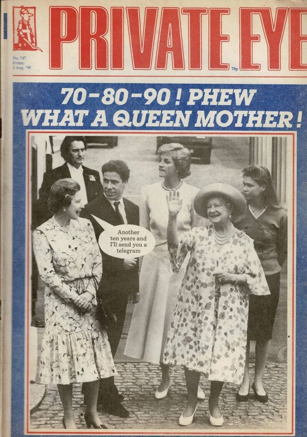 PRIVATE EYE UK MAGAZINE  NO 747 3RD August 1990 BUY VINTAGE BACK ISSUE MAGAZINES TILLEYS