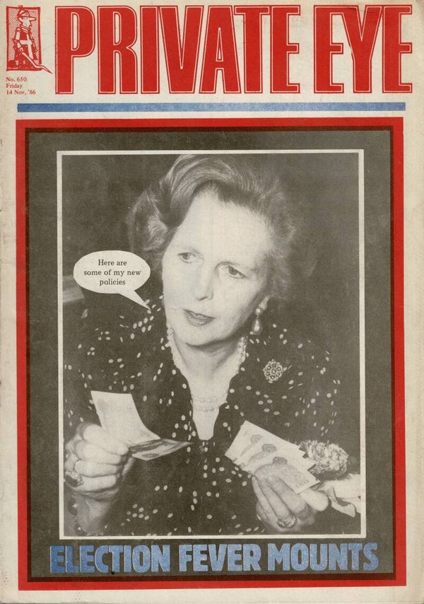 PRIVATE EYE UK MAGAZINE  NO 650 14TH November 1986 BUY VINTAGE BACK ISSUE MAGAZINES TILLEYS