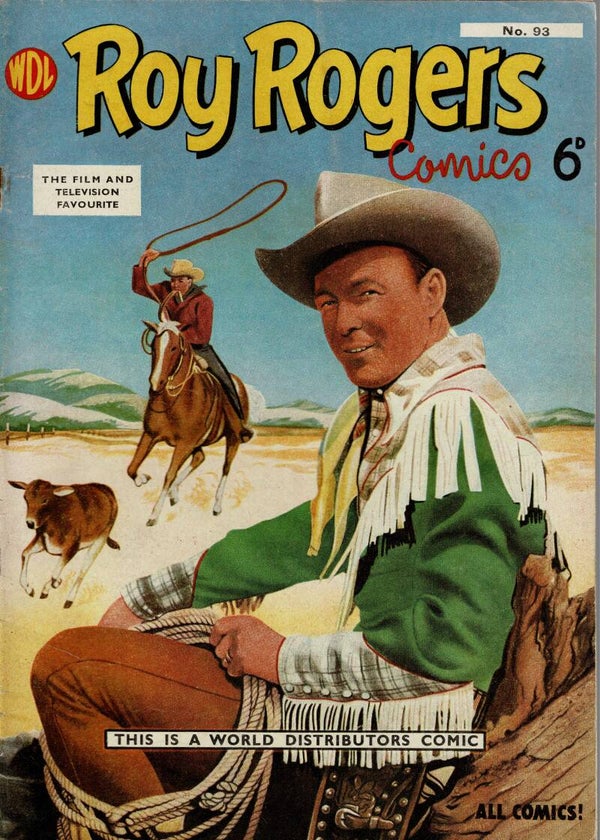 ROY ROGERS UK COMIC  NO 93 1950 ' S  . BUY VINTAGE BACK ISSUE COMICS TILLEYS