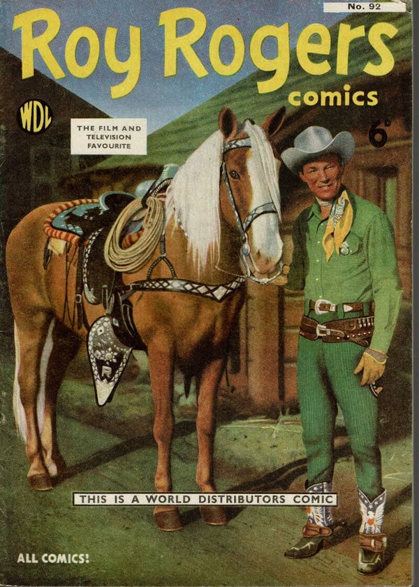 ROY ROGERS UK COMIC  NO 92 1950 ' S  . BUY VINTAGE BACK ISSUE COMICS TILLEYS