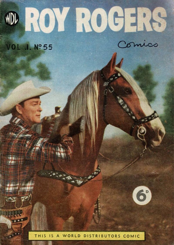 ROY ROGERS UK COMIC VOL 1 NO 55 1950 ' S  . BUY VINTAGE BACK ISSUE COMICS TILLEYS