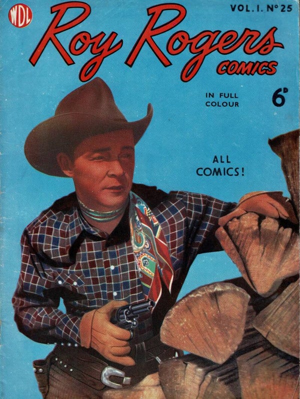 ROY ROGERS UK COMIC VOL 1 NO 25 1950 ' S  . BUY VINTAGE BACK ISSUE COMICS TILLEYS