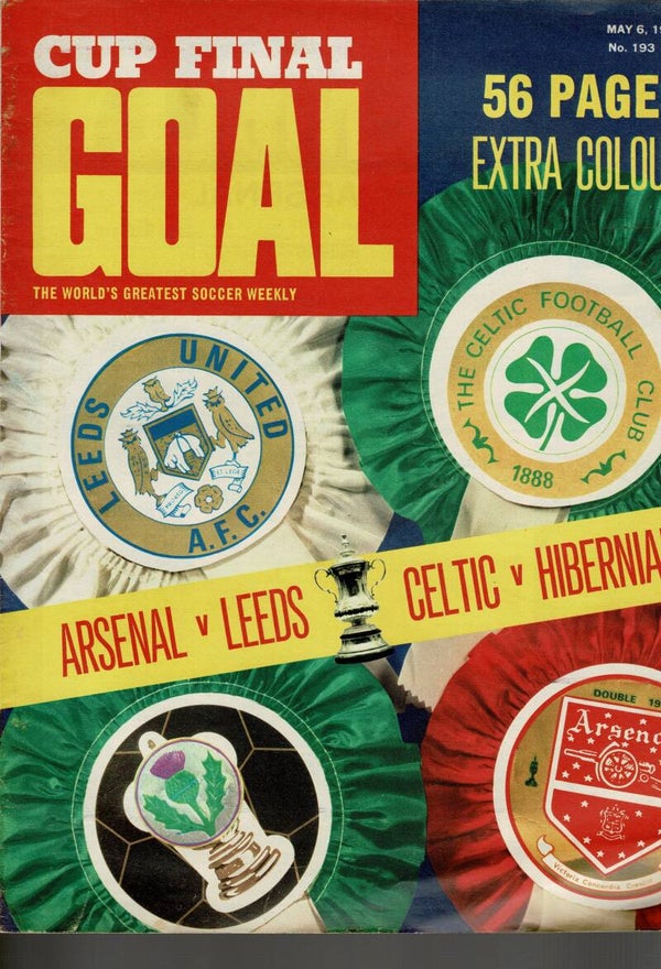 GOAL UK FOOTBALL MAGAZINE  NO 193 May 6TH 1972 BUY VINTAGE BACK ISSUE MAGAZINES TILLEYS