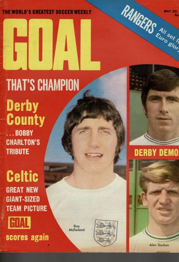 GOAL UK FOOTBALL MAGAZINE  NO 195 May 20TH 1972 BUY VINTAGE BACK ISSUE MAGAZINES TILLEYS