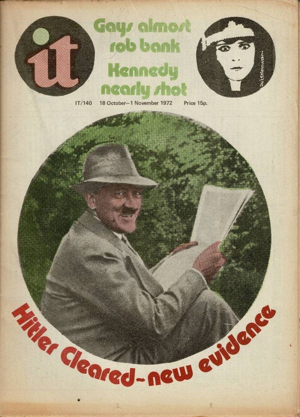 IT INTERNATIONAL TIMES UK UNDERGROUND PAPER NO 140 18TH October - 1ST November 1972  BUY VINTAGE MAGAZINES FROM TILLEYS