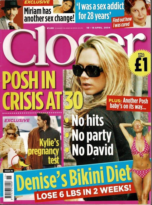 CLOSER UK LIFESTYLE  MAGAZINE NO 79 10TH - 16TH April  2004 BUY VINTAGE BACK ISSUE MAGAZINES TILLEYS
