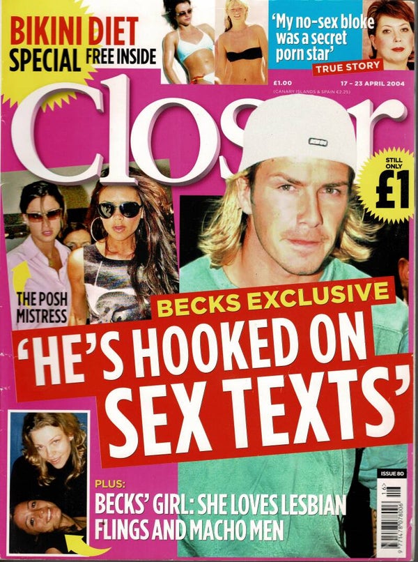 CLOSER UK LIFESTYLE  MAGAZINE NO 80 17TH - 23RD April 2004 BUY VINTAGE BACK ISSUE MAGAZINES TILLEYS