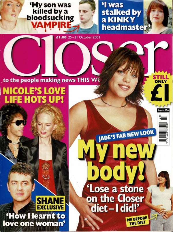 CLOSER UK LIFESTYLE  MAGAZINE NO 56 25TH - 31ST October 2003 BUY VINTAGE BACK ISSUE MAGAZINES TILLEYS