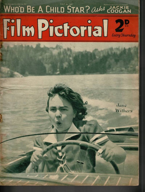 FILM PICTORIAL UK MAGAZINE July 23RD 1938 BUY VINTAGE BACK ISSUE MAGAZINES TILLEYS