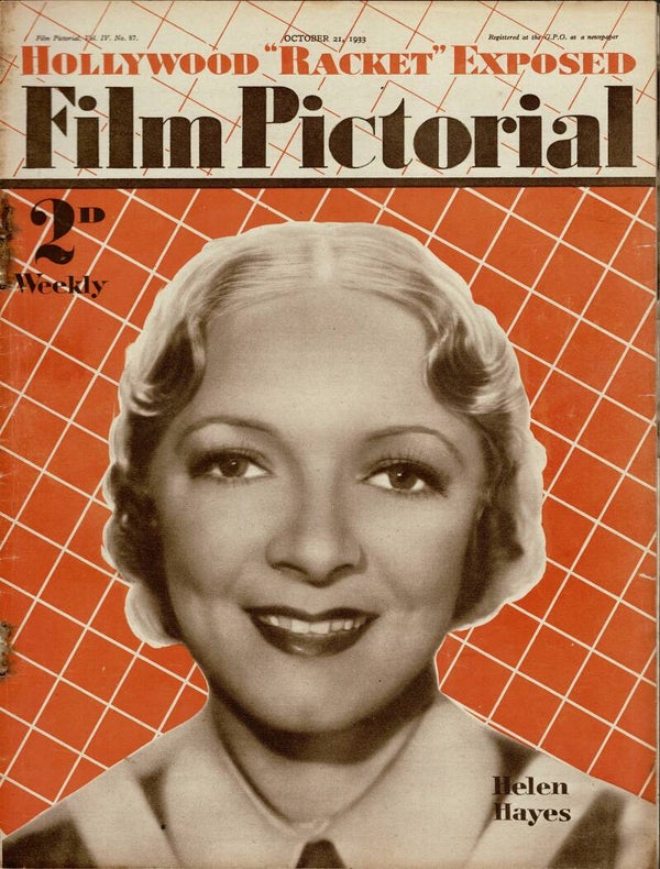 FILM PICTORIAL UK MAGAZINE October 21ST 1933 BUY VINTAGE BACK ISSUE MAGAZINES TILLEYS