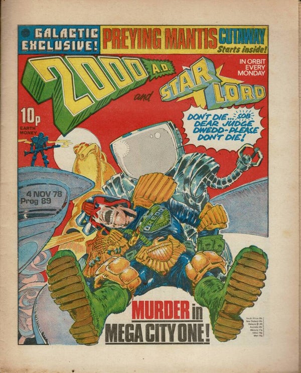 2000 AD UK COMIC PROG 89 4TH November 1978 BUY VINTAGE COMICS FORM TILLEYS