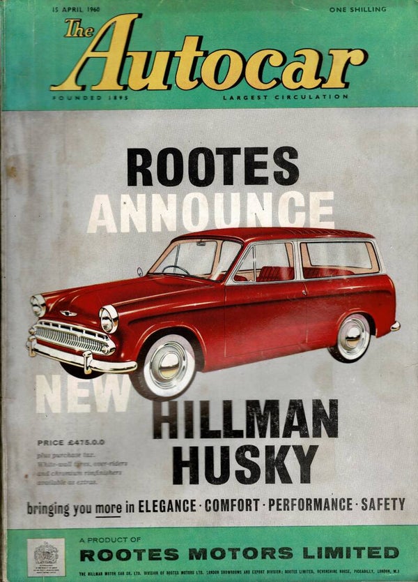 AUTOCAR UK MOTORING MAGAZINE 15TH APRIL 1960  VINTAGE BACK ISSUE MAGAZINES TILLEYS