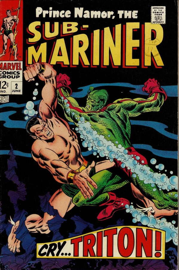 MARVEL US COMIC  SUB - MARINER NO 2 JUNE 1968 BUY VINTAGE COMICS FROM TILLEYS