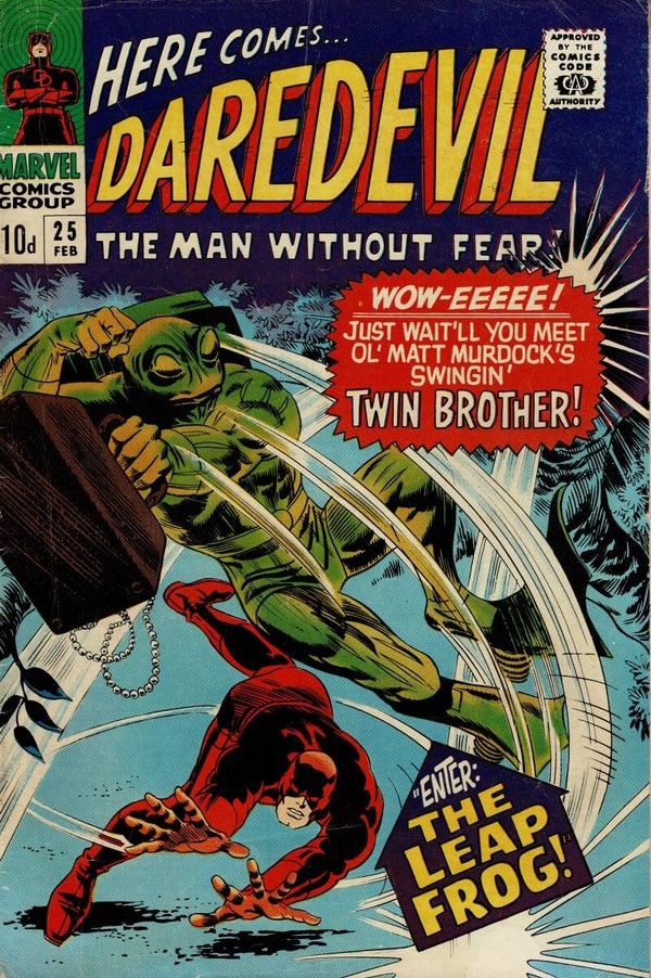 MARVEL US COMIC  DAREDEVIL NO 25 FEBRUARY 1966 BUY VINTAGE COMICS FROM TILLEYS