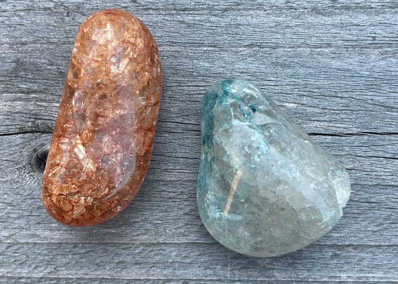 Hyacintkristal (blauw en bruin)