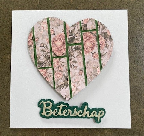 Kaart Beterschap hartje met envelop