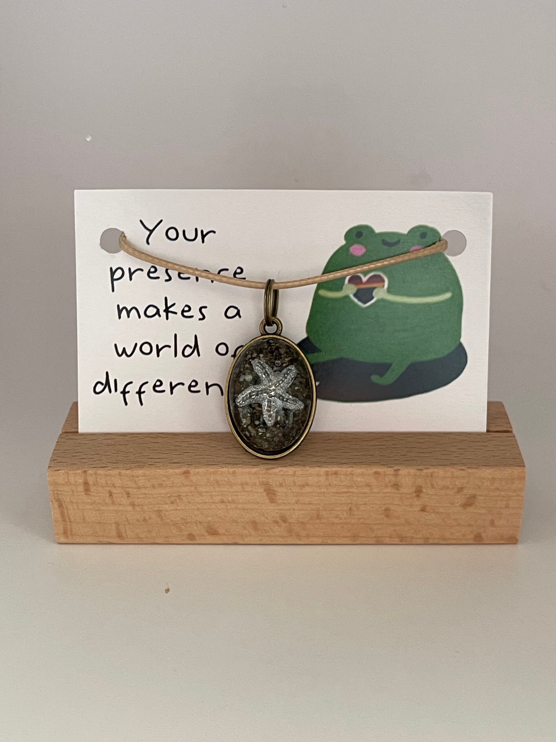 Ketting Zeester met een positiefkaartje 48 cm (verkocht)