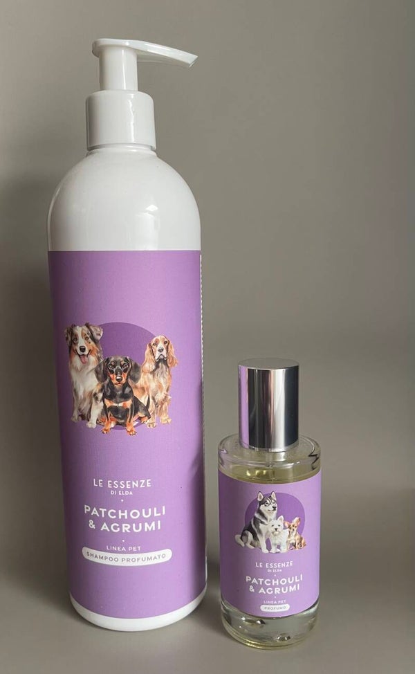 Hondenshampoo & parfum Le Essenze di Elda Patchouli Citrus