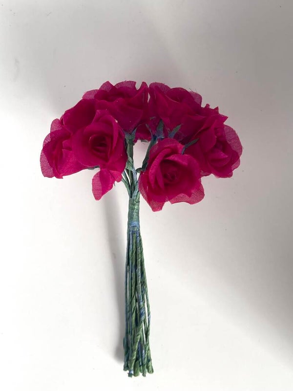 Knutselzakje Roosjes Fuccia Roze Stekers